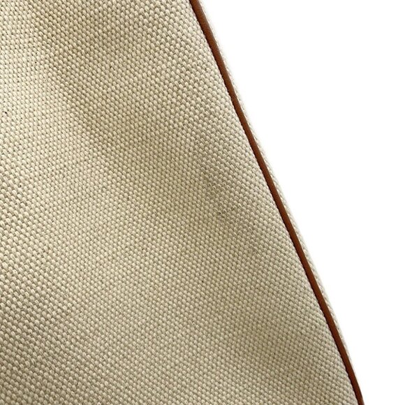 CELINE Medium Cabas16(Saise) Tote Bag Canvas/Leather Natural/Ta - Picture 9 of 16